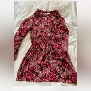 Rose & Olive Red and Pink Paisley Blouse
